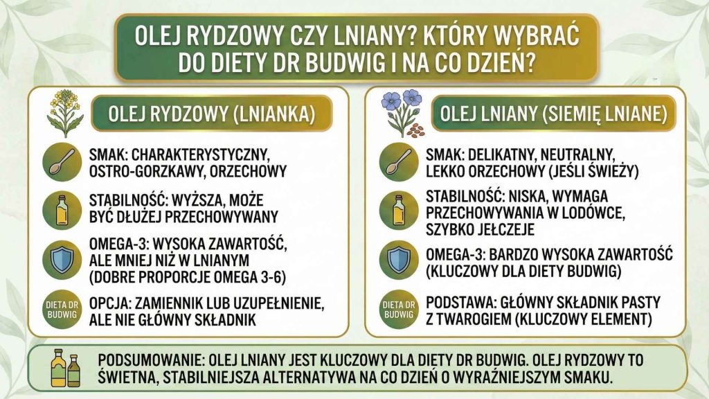 Olej rydzowy czy lniany? Który wybrać do diety i na co dzień?