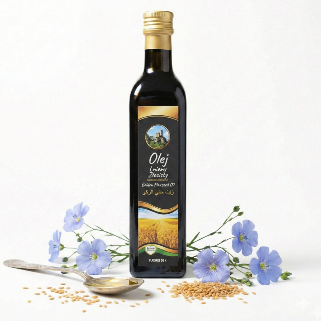 Olej lniany producent tłoczony na zimno