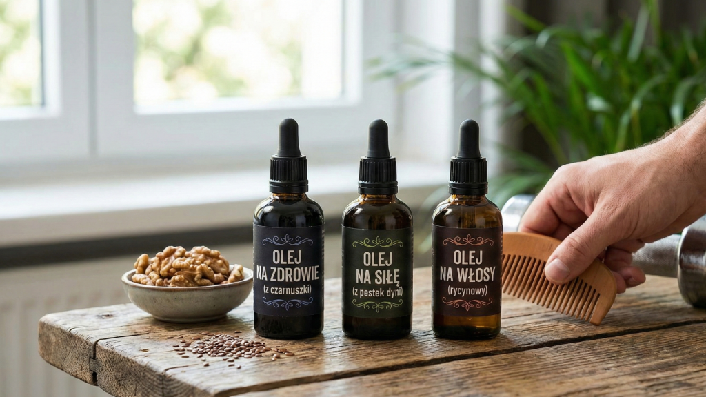 Jaki olej dla mężczyzny? Top 3 oleje na prostatę, serce i łysienie | Oleje z Jury
