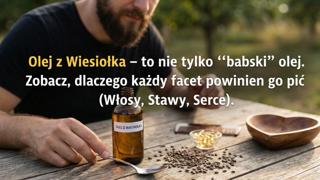 Olej z Wiesiołka dla mężczyzn? Tak! Włosy, stawy i serce | Oleje z Jury