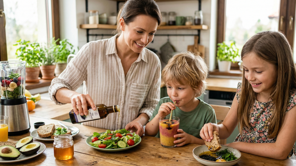 Jak używać olej z czarnuszki? Sposoby dla dzieci | Oleje z Jury
