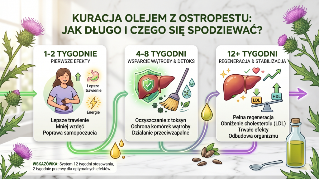Jak długo stosować olej z ostropestu i jakich efektów oczekiwać?